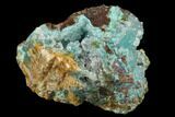 Quartz Crystals on Chrysocolla - Peru #132352-3